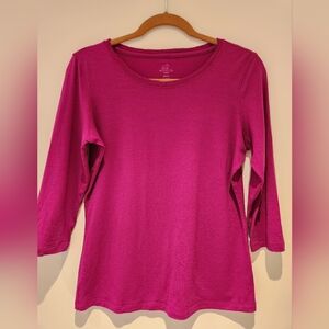 WoolX Jenny 3/4 T-shirt Size Small In Boysenberry